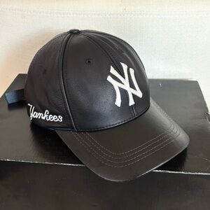 Vintage New York Yankees Hat Logo Athletic Leather MLB Dad Hat OSFA